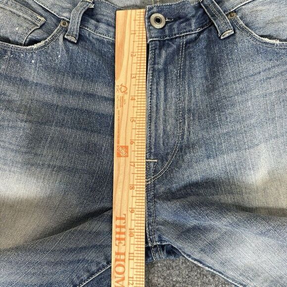 Express Blake Jeans Men 33x32 (36x30) Blue Loose Fit Straight Leg Bleached Adult - Picture 7 of 8